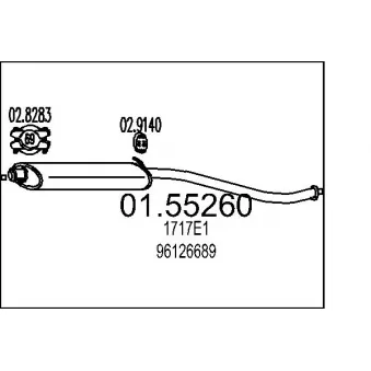 MTS 01.55260 - Silencieux central