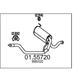 MTS 01.55720 - Silencieux central