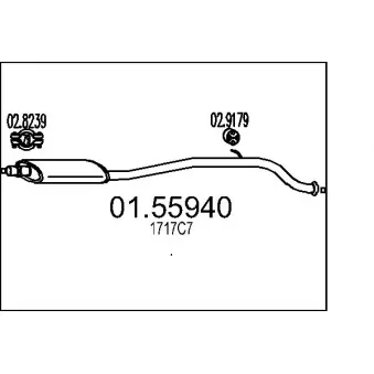 Silencieux central MTS OEM 1717C7