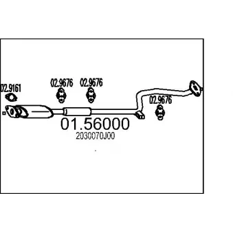 Silencieux central MTS OEM 2030070J00