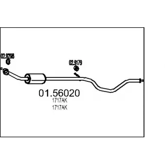 Silencieux central MTS OEM 1717R3