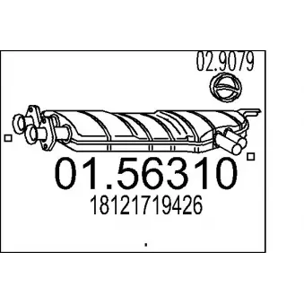 MTS 01.56310 - Silencieux central