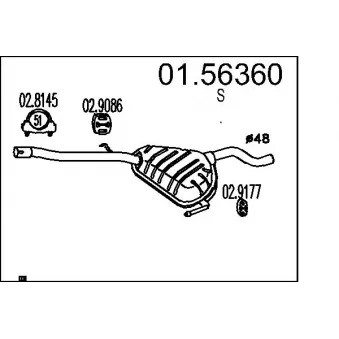 Silencieux central MTS [01.56360]