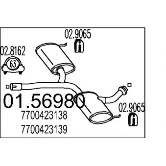 Silencieux central MTS [01.56980]