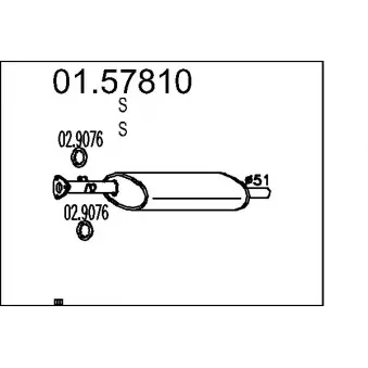 MTS 01.57810 - Silencieux central