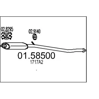 Silencieux central MTS 01.58500