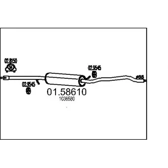 MTS 01.58610 - Silencieux central