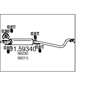 Silencieux central MTS OEM 5852110