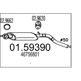 Silencieux central MTS [01.59390]