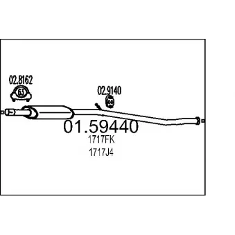 MTS 01.59440 - Silencieux central