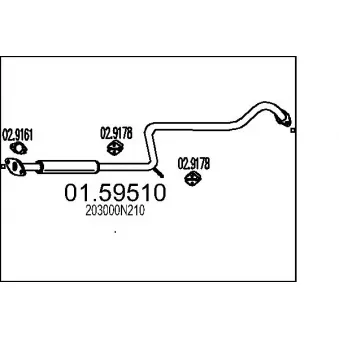 MTS 01.59510 - Silencieux central