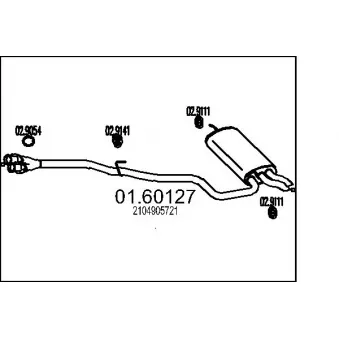 MTS 01.60127 - Silencieux arrière
