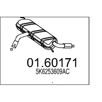 MTS 01.60171 - Silencieux arrière
