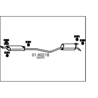 MTS 01.60218 - Silencieux arrière