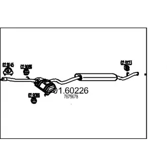 MTS 01.60226 - Silencieux arrière