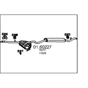 MTS 01.60227 - Silencieux arrière