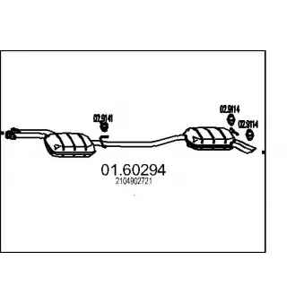 Silencieux arrière MTS [01.60294]