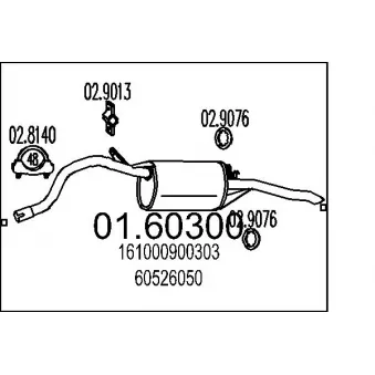 Silencieux arrière MTS [01.60300]