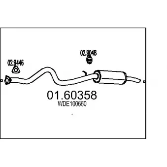 Silencieux arrière MTS OEM WDE100660 Silencieux arrière MTS OEM WDE100660