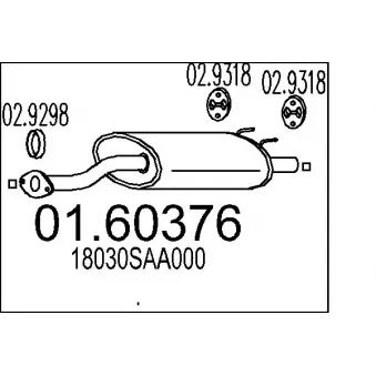 MTS 01.60376 - Silencieux arrière