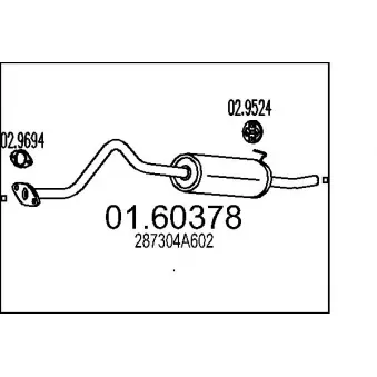 MTS 01.60378 - Silencieux arrière