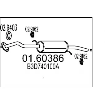 MTS 01.60386 - Silencieux arrière