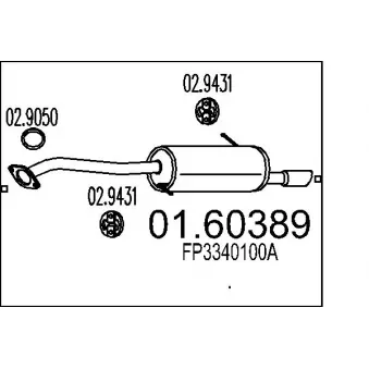 MTS 01.60389 - Silencieux arrière