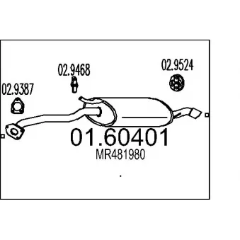 MTS 01.60401 - Silencieux arrière