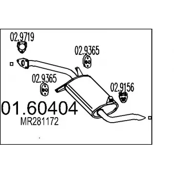 MTS 01.60404 - Silencieux arrière