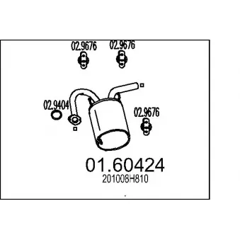 Silencieux arrière MTS 01.60424
