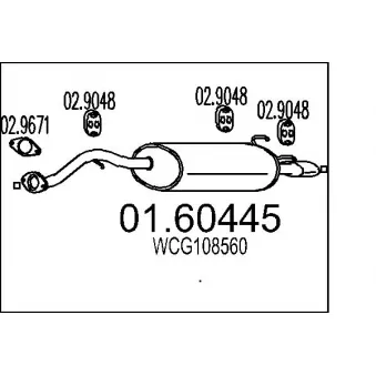 MTS 01.60445 - Silencieux arrière