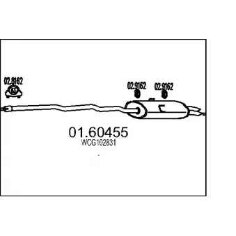 MTS 01.60455 - Silencieux arrière