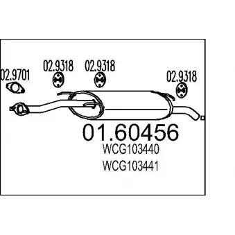 MTS 01.60456 - Silencieux arrière