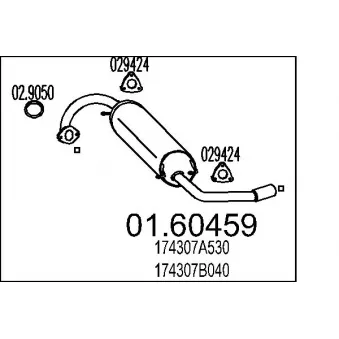 Silencieux arrière MTS OEM 174307A530