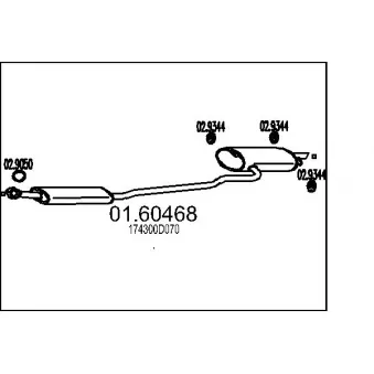 Silencieux arrière MTS 01.60468