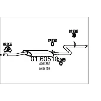 Silencieux arrière MTS [01.60510]