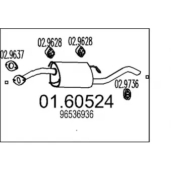 Silencieux arrière MTS 01.60524