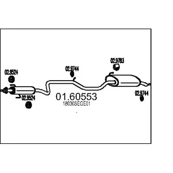 MTS 01.60553 - Silencieux arrière