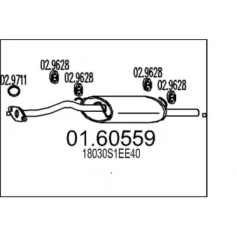 Silencieux arrière MTS 01.60559