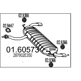 MTS 01.60573 - Silencieux arrière