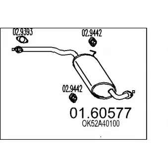 MTS 01.60577 - Silencieux arrière