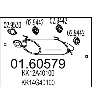 Silencieux arrière MTS [01.60579]