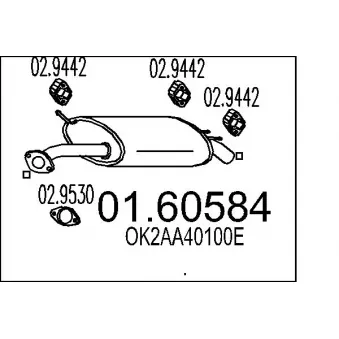 MTS 01.60584 - Silencieux arrière