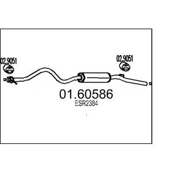 Silencieux arrière MTS [01.60586]