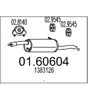 Silencieux arrière MTS OEM 1383126