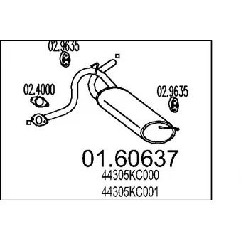 Silencieux arrière MTS [01.60637]