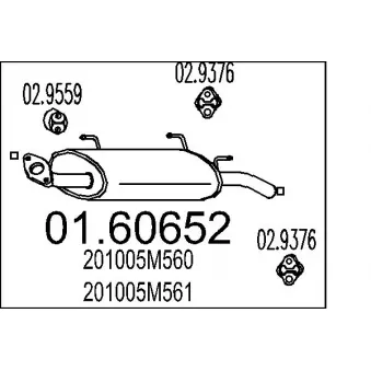 MTS 01.60652 - Silencieux arrière