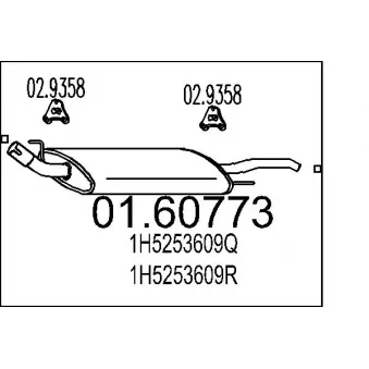 MTS 01.60773 - Silencieux arrière
