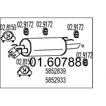 MTS 01.60788 - Silencieux arrière