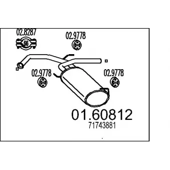 MTS 01.60812 - Silencieux arrière